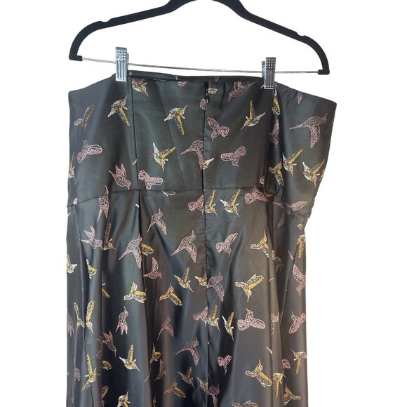 Hutch Black Size 16 Strapless Dress With Multicolor Bird Print Size - Picture 12 of 16